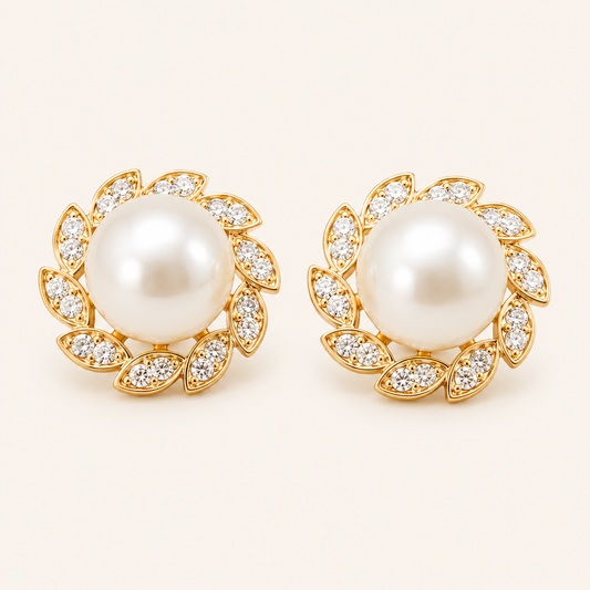 Georgia Gold Pearl Earrings