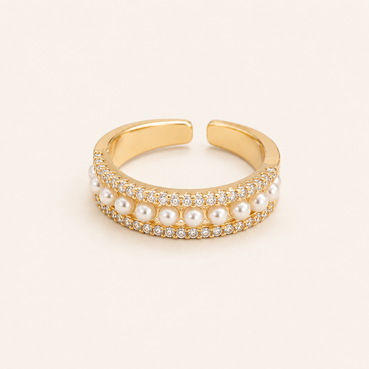 Gaia Gold Pearl Ring