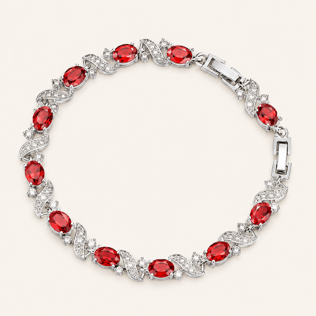 Giada White Gold Ruby Bracelet