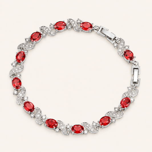 Giada White Gold Ruby Bracelet