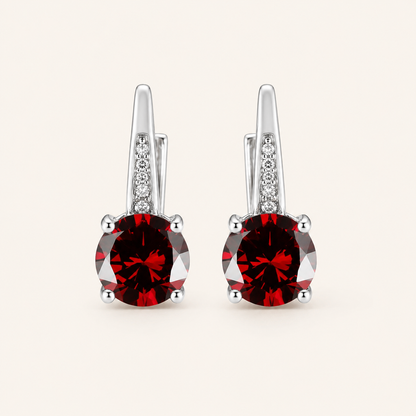 Celira White Gold Ruby Earrings