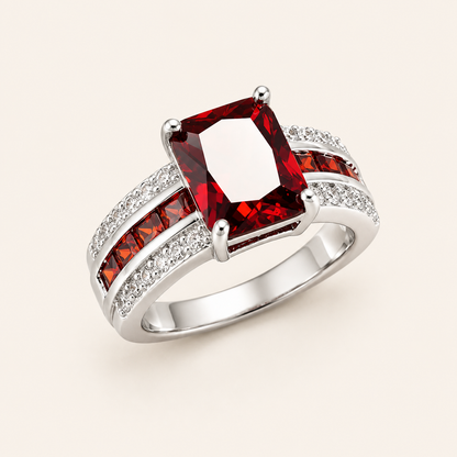 Kassira White Gold Ruby Ring