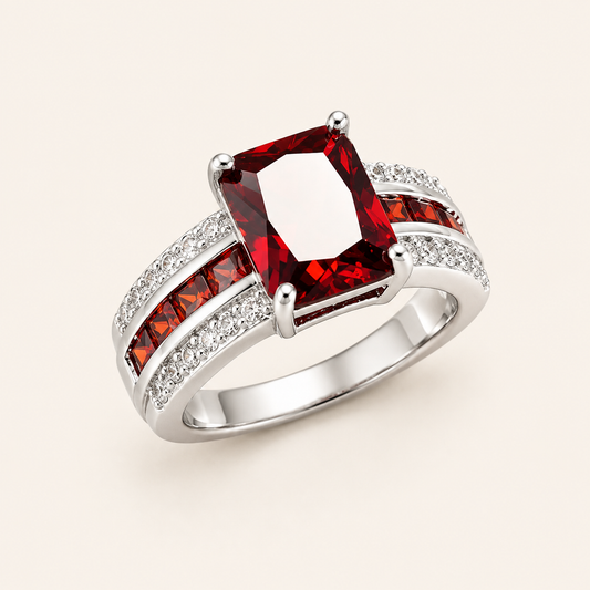 Kassira White Gold Ruby Ring
