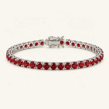 Donatella White Gold Ruby Bracelet