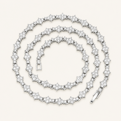 Ariane White Gold Tennis Necklace