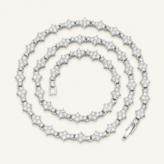 Ariane White Gold Tennis Necklace