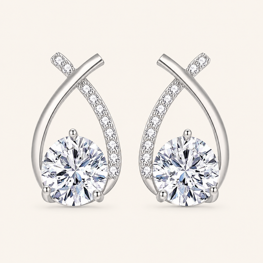 Arielle White Gold Earrings