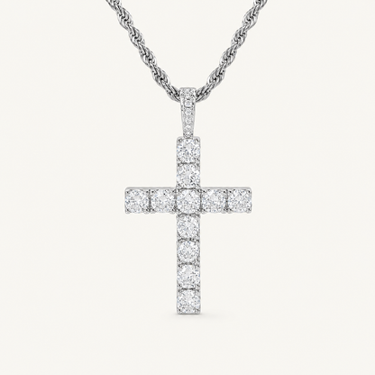 Anika White Gold Cross Necklace