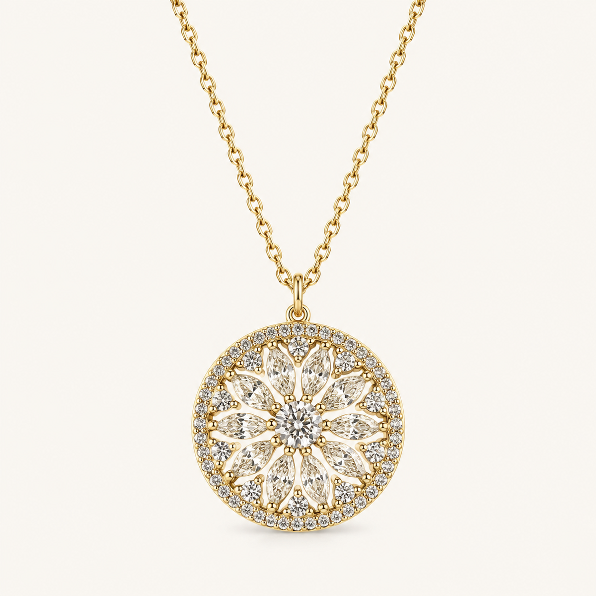 Berenice Gold Sunflower Necklace