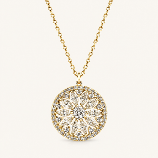 Berenice Gold Sunflower Necklace