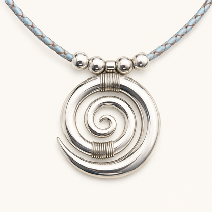 Aurore Silver Spiral Necklace