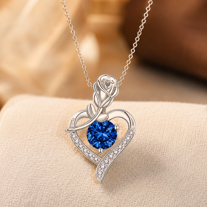 Lucienne White Gold Sapphire Necklace