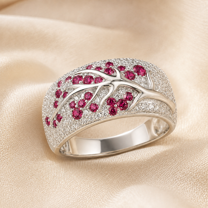 Elvira White Gold Ruby Ring