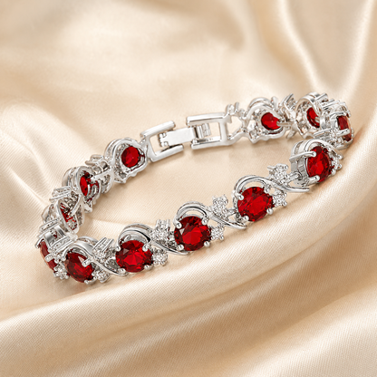 Eloise White Gold Ruby Bracelet