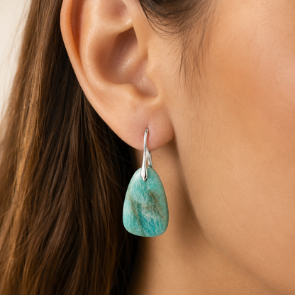 Carola White Gold Earrings