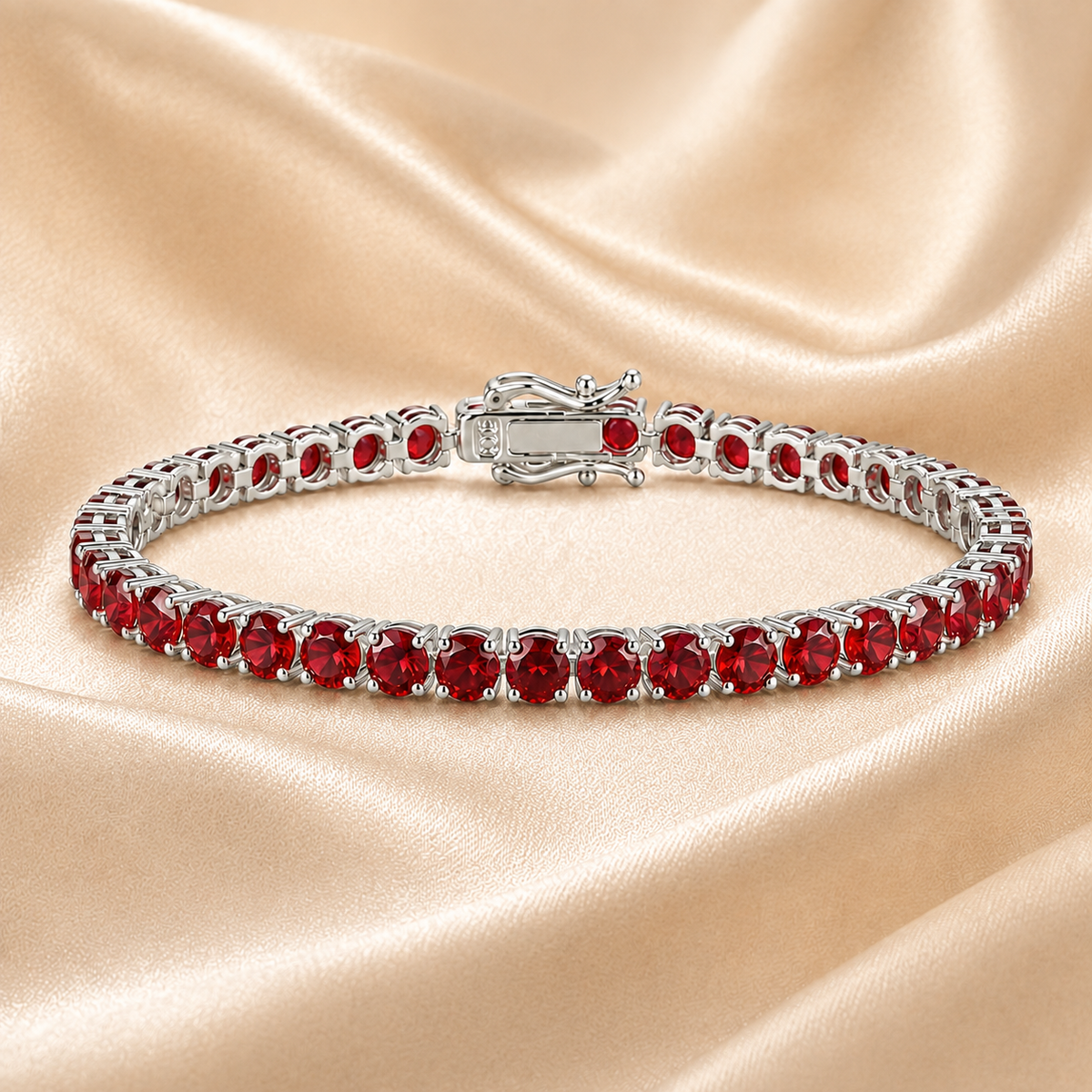 Donatella White Gold Ruby Bracelet