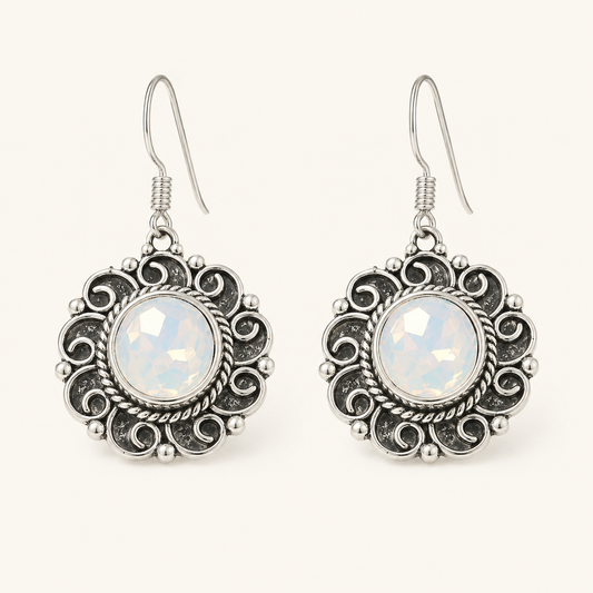Ilaria White Gold Pearl Earrings