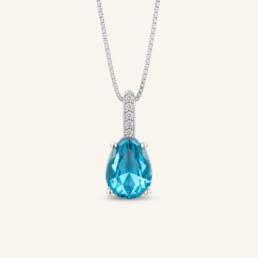 Quilla White Gold Sapphire Necklace