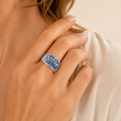Cordelia White Gold Sapphire Ring