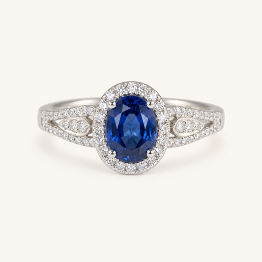 Leonora White Gold Sapphire Ring