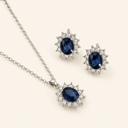 Anouk White Gold Sapphire Set
