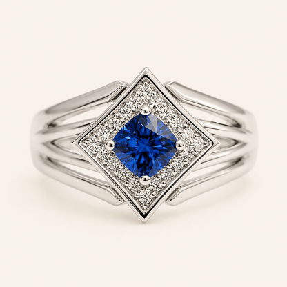Vespera White Gold Sapphire Ring