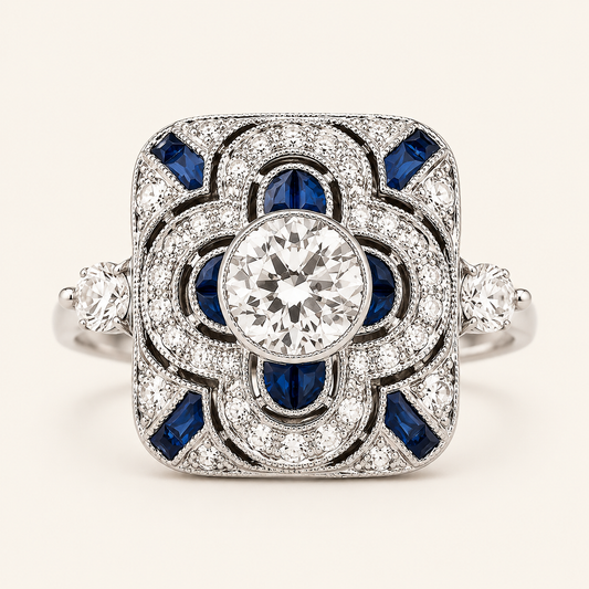 Ele White Gold Sapphire Ring