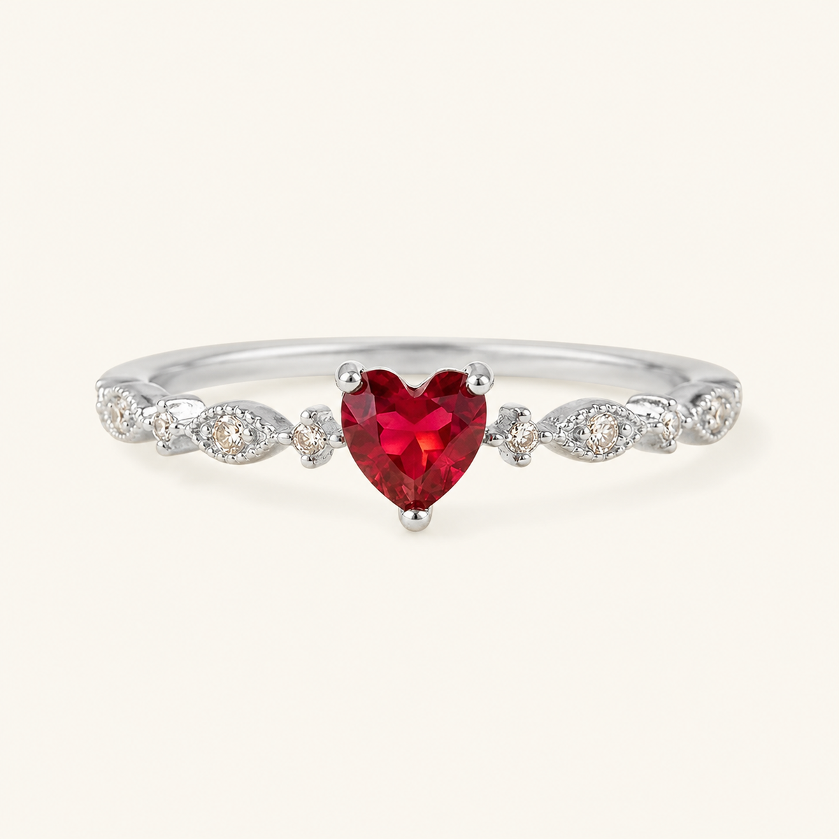 Rosalind White Gold Ruby Ring