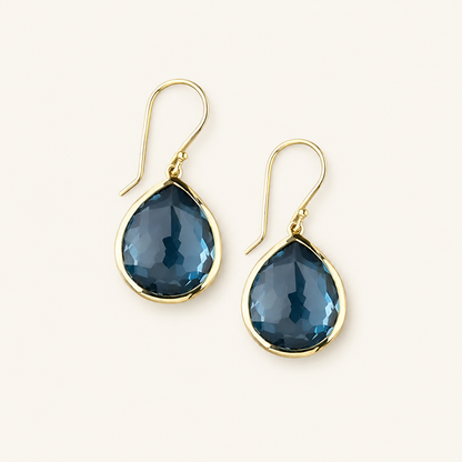 Ambra Gold Sapphire Earrings