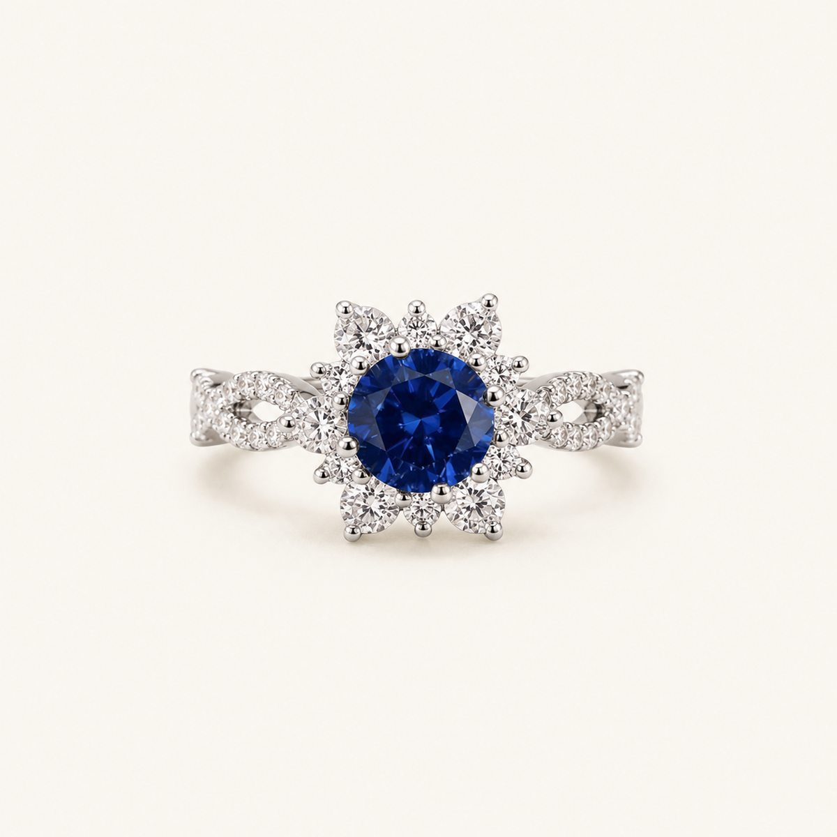 Filomena White Gold Sapphire Ring