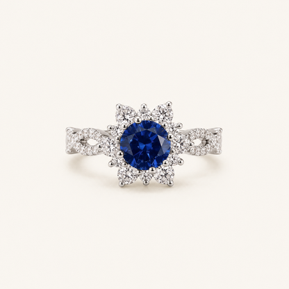 Filomena White Gold Sapphire Ring