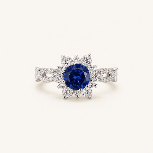 Filomena White Gold Sapphire Ring