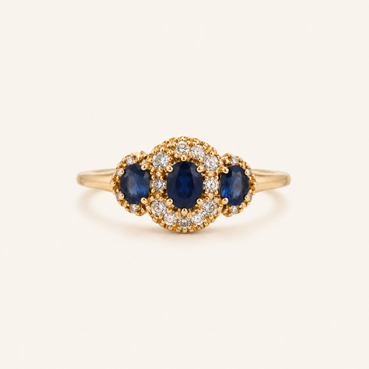 Irene Gold Sapphire Ring