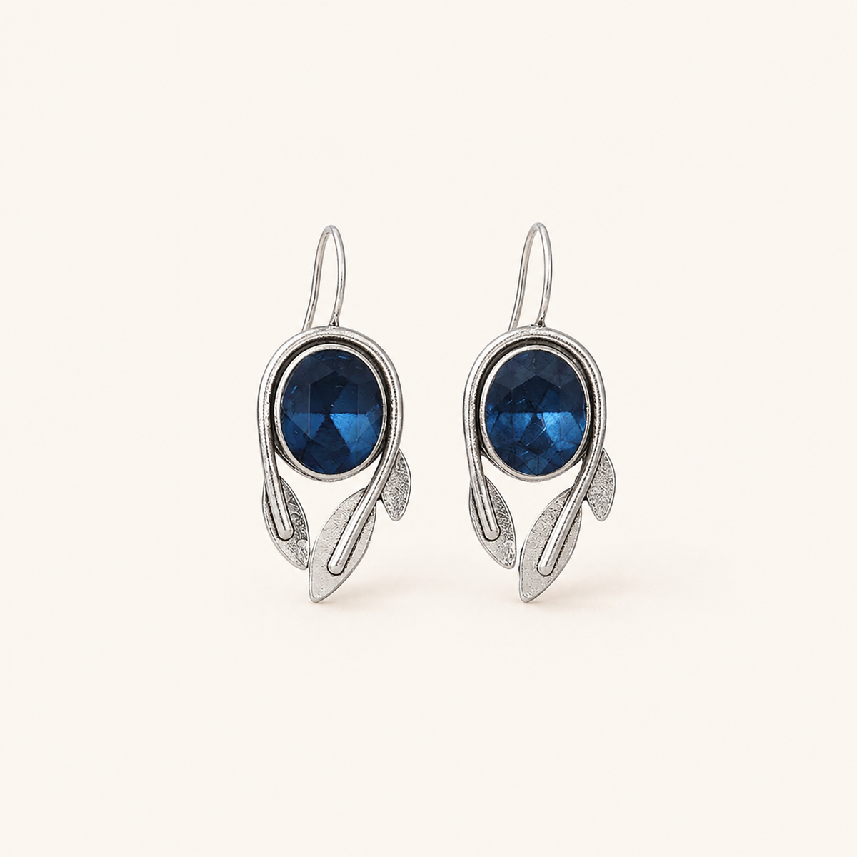 Corinna White Gold Sapphire Earrings