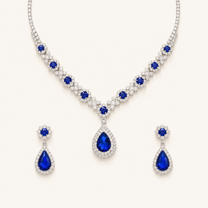 Marisa White Gold Sapphire Set