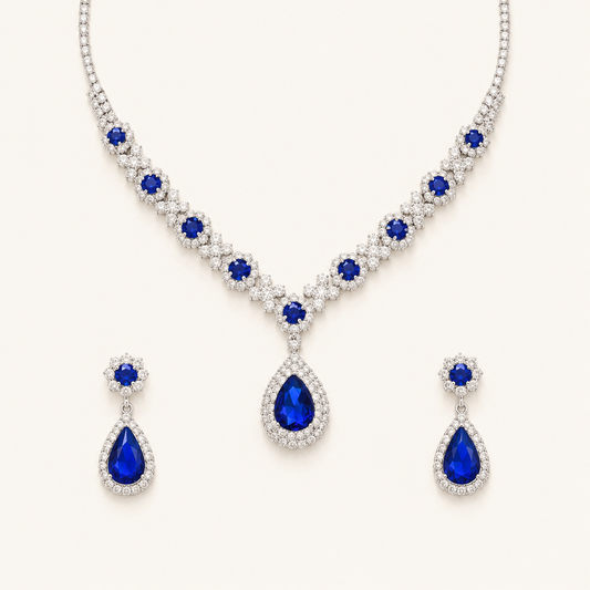 Marisa White Gold Sapphire Set