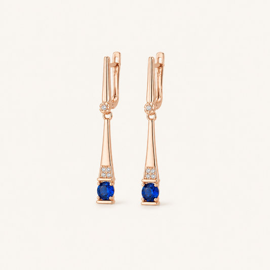 Teodora Gold Sapphire Earrings