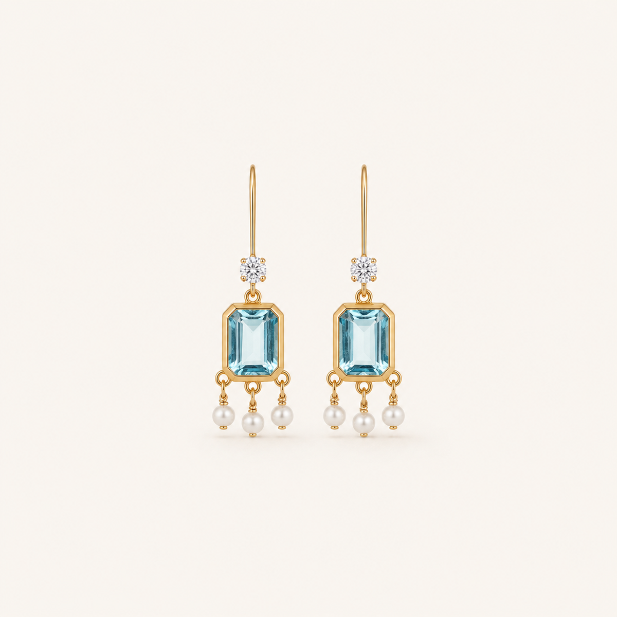 Veronica Gold Sapphire Earrings