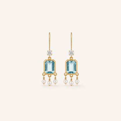 Veronica Gold Sapphire Earrings
