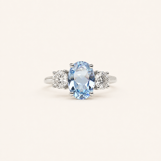 Clementina White Gold Sapphire Ring