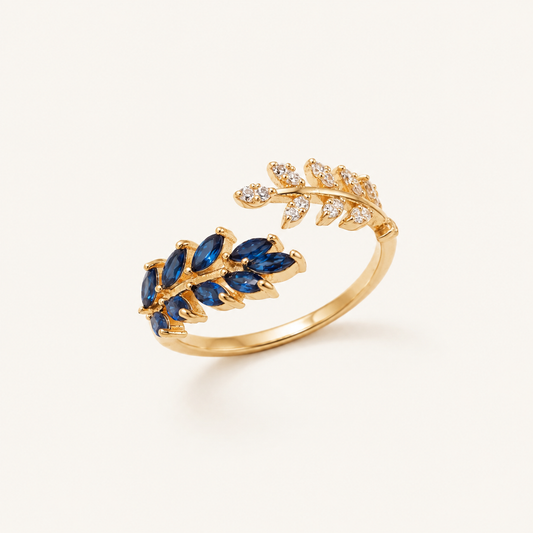 Vivara Sapphire Leaf Ring
