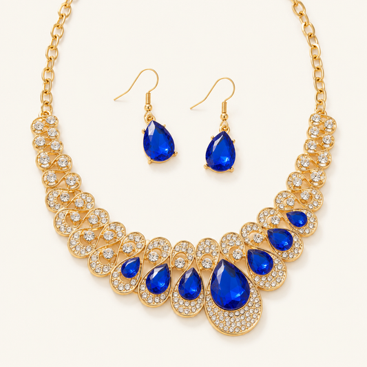 Maevina Gold Sapphire Set