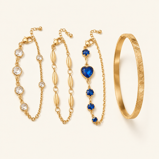 Aveline Gold Bracelet Set
