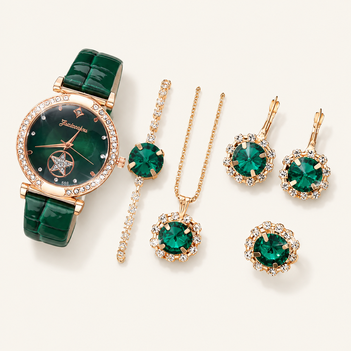 Verdantra Gold Emerald Set