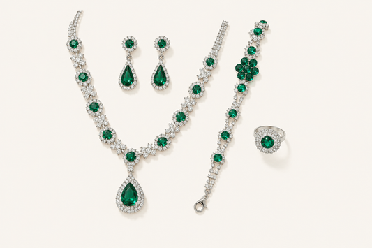 Adriana White Gold Set