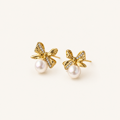Gisele Gold Pearl Earrings
