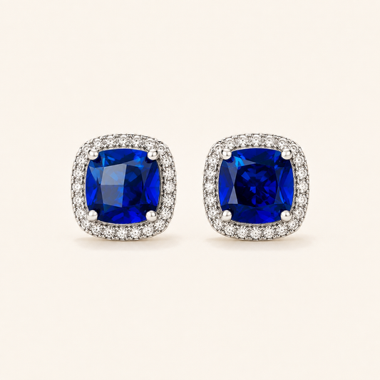 Mireille Sapphire Stud Earrings