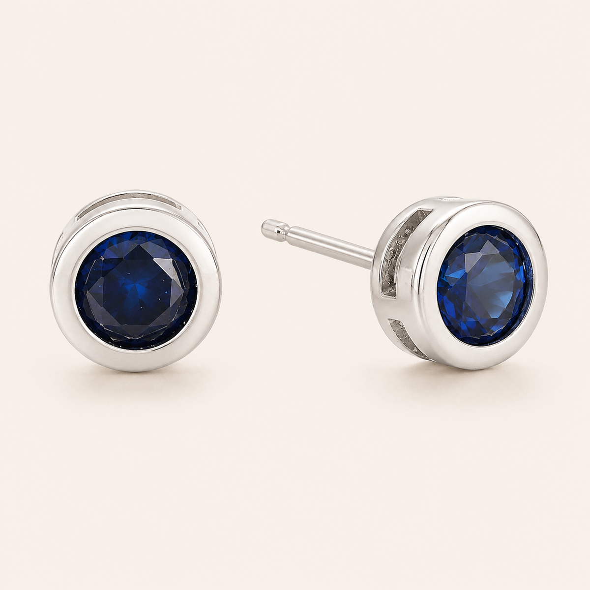 Raine White Gold Sapphire Earrings