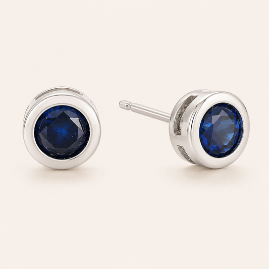 Raine White Gold Sapphire Earrings