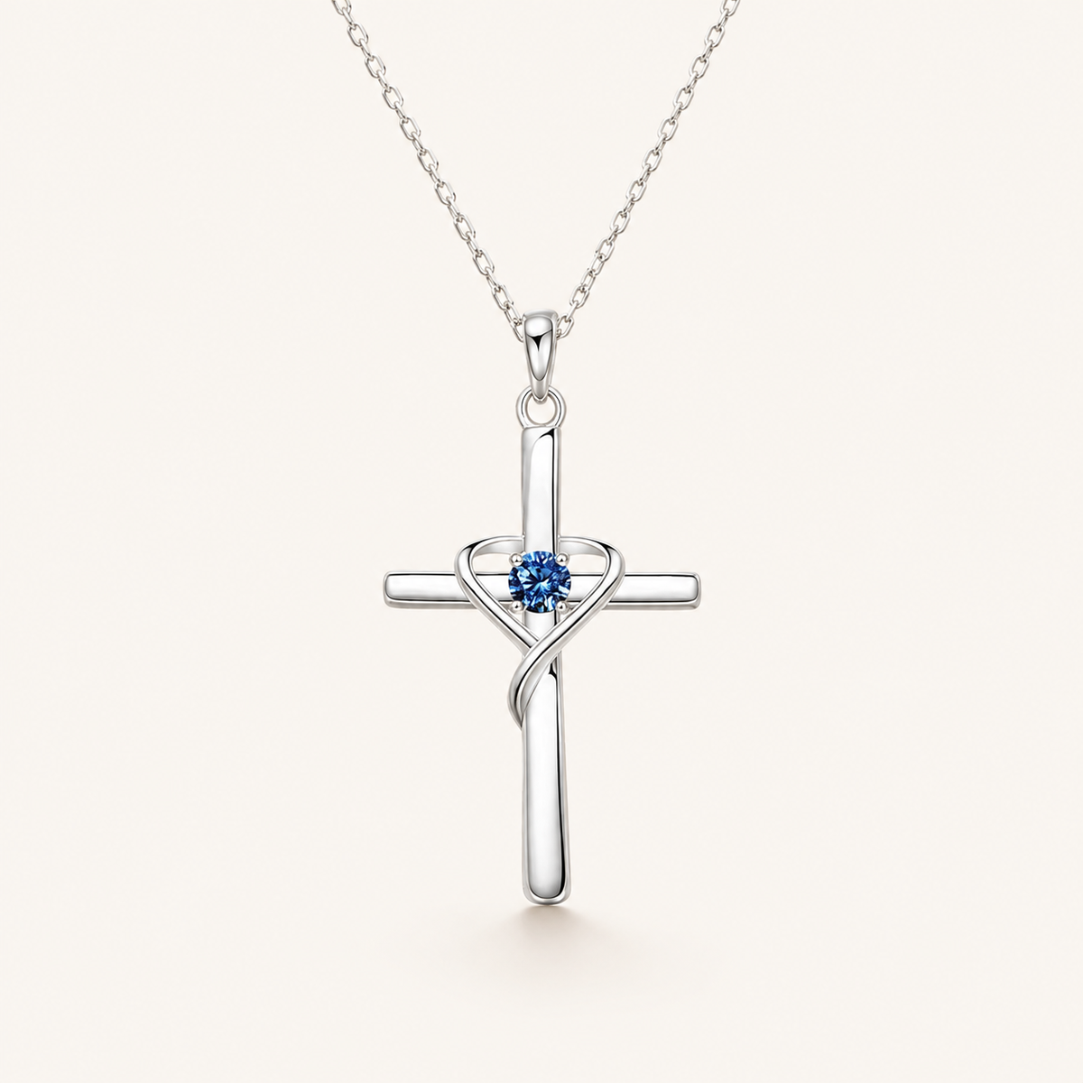 Selah White Gold Sapphire Necklace